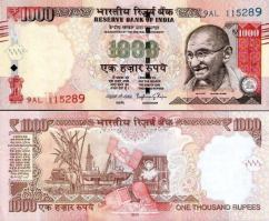 *1000 Rupií India 2006-16, P107 UNC - Kliknutím na obrázok zatvorte -
